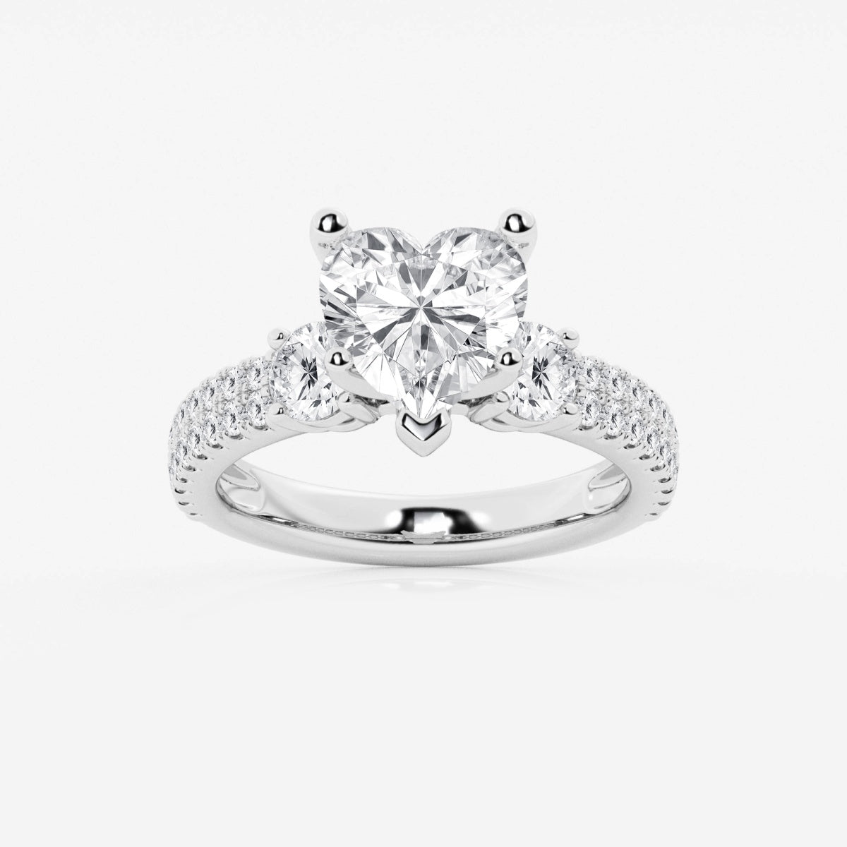 Vivienne - Double Row Accents Engagement Ring