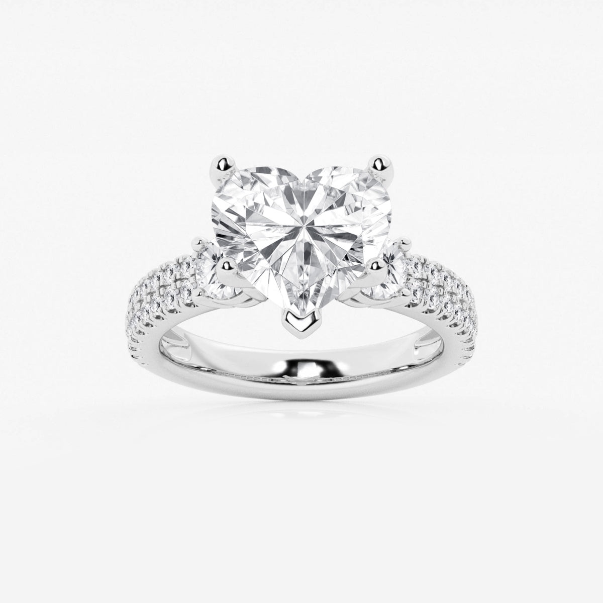 Vivienne - Double Row Accents Engagement Ring