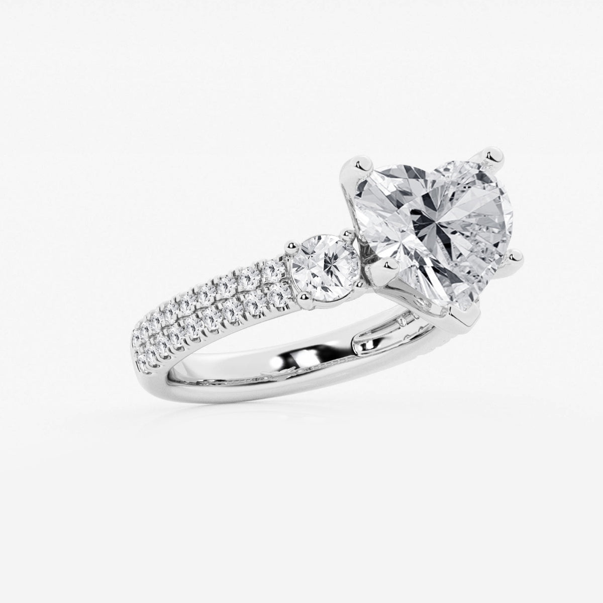 Vivienne - Double Row Accents Engagement Ring