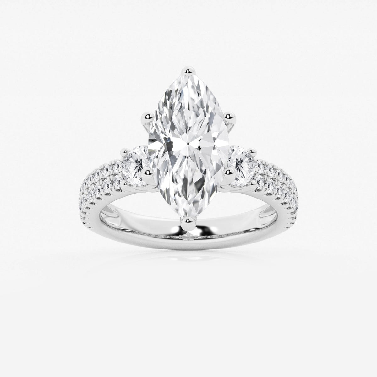 Vivienne - Double Row Accents Engagement Ring