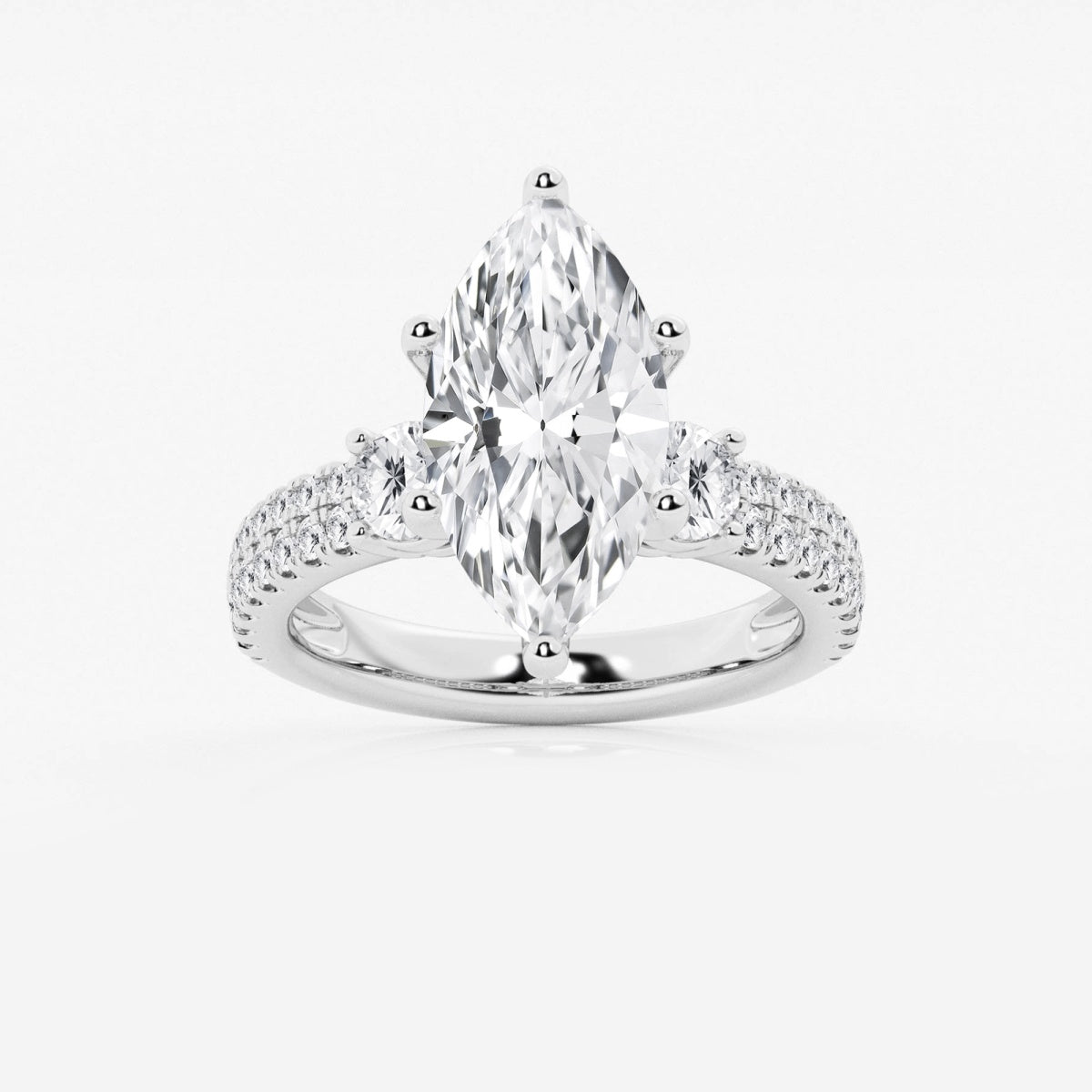 Vivienne - Double Row Accents Engagement Ring