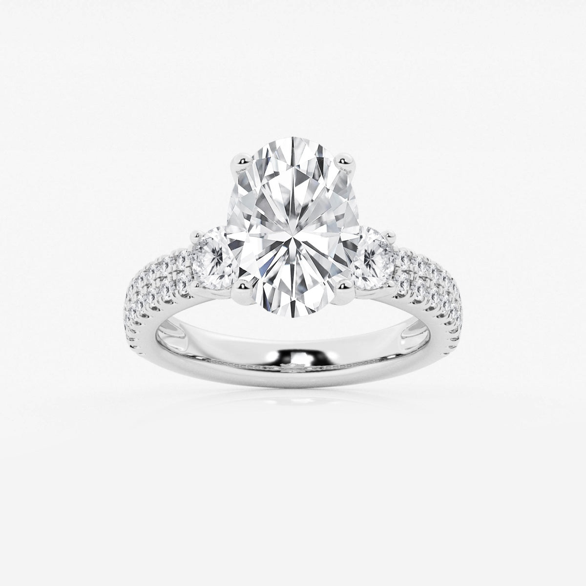 Vivienne - Double Row Accents Engagement Ring