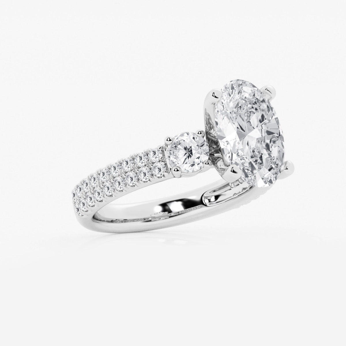 Vivienne - Double Row Accents Engagement Ring