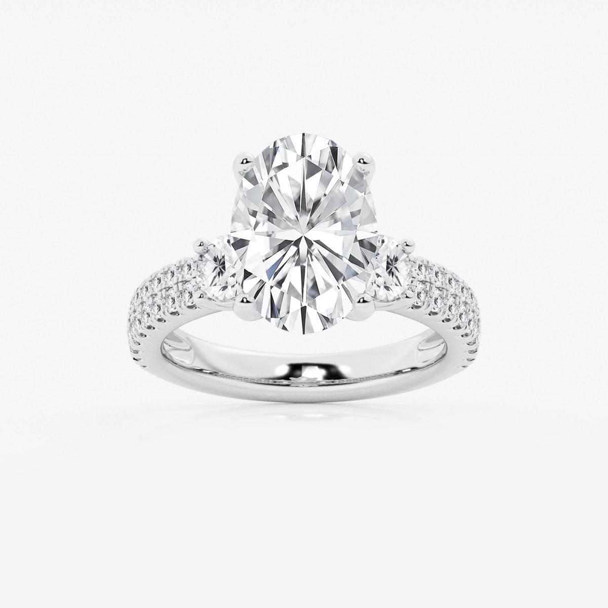 Vivienne - Double Row Accents Engagement Ring