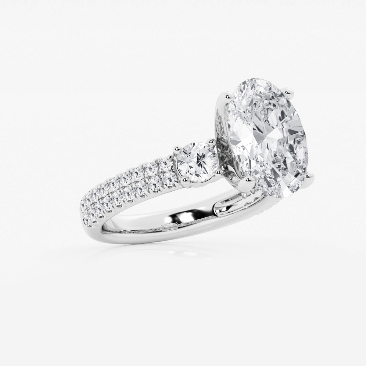 Vivienne - Double Row Accents Engagement Ring