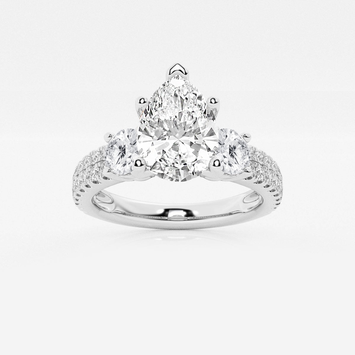 Vivienne - Double Row Accents Engagement Ring