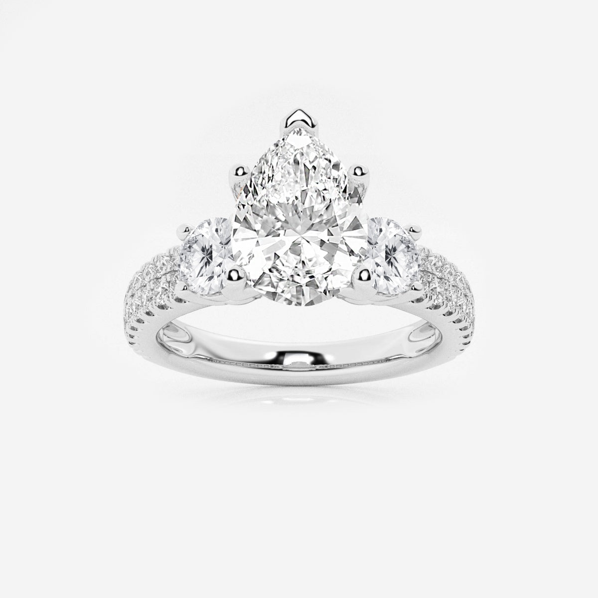 Vivienne - Double Row Accents Engagement Ring