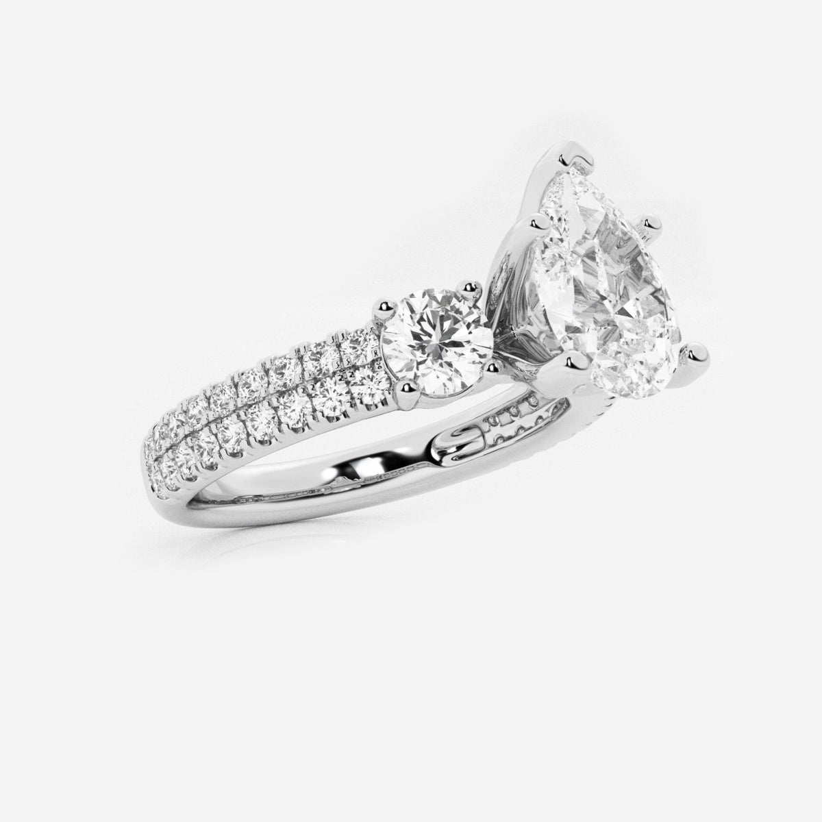 Vivienne - Double Row Accents Engagement Ring