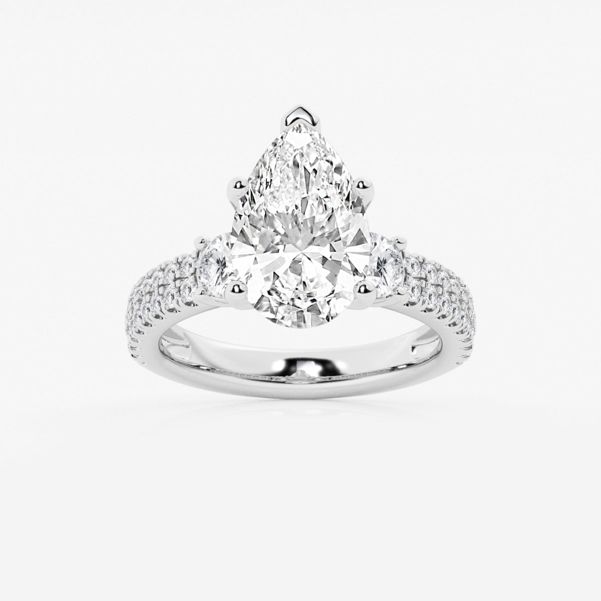 Vivienne - Double Row Accents Engagement Ring