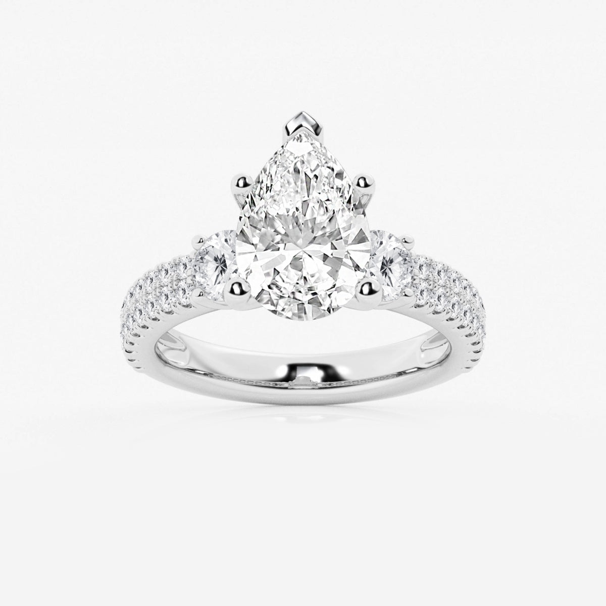 Vivienne - Double Row Accents Engagement Ring