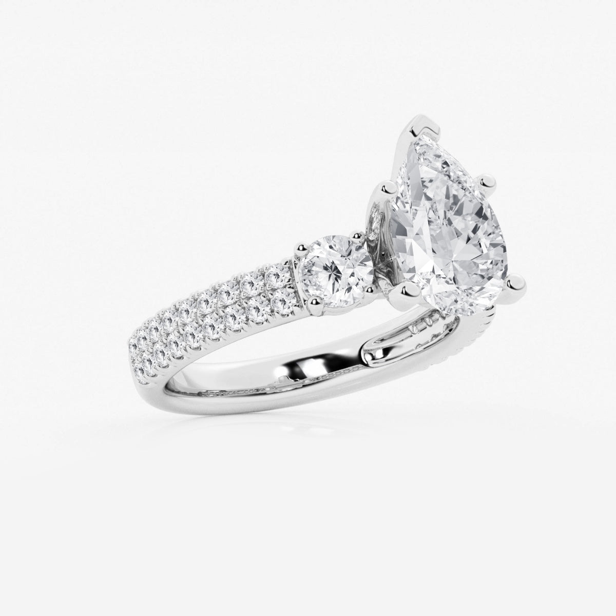 Vivienne - Double Row Accents Engagement Ring