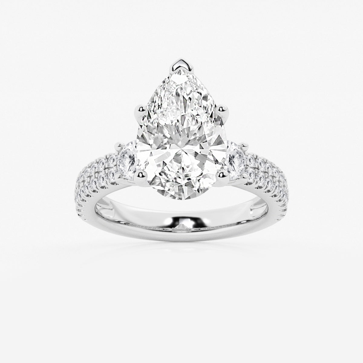 Vivienne - Double Row Accents Engagement Ring