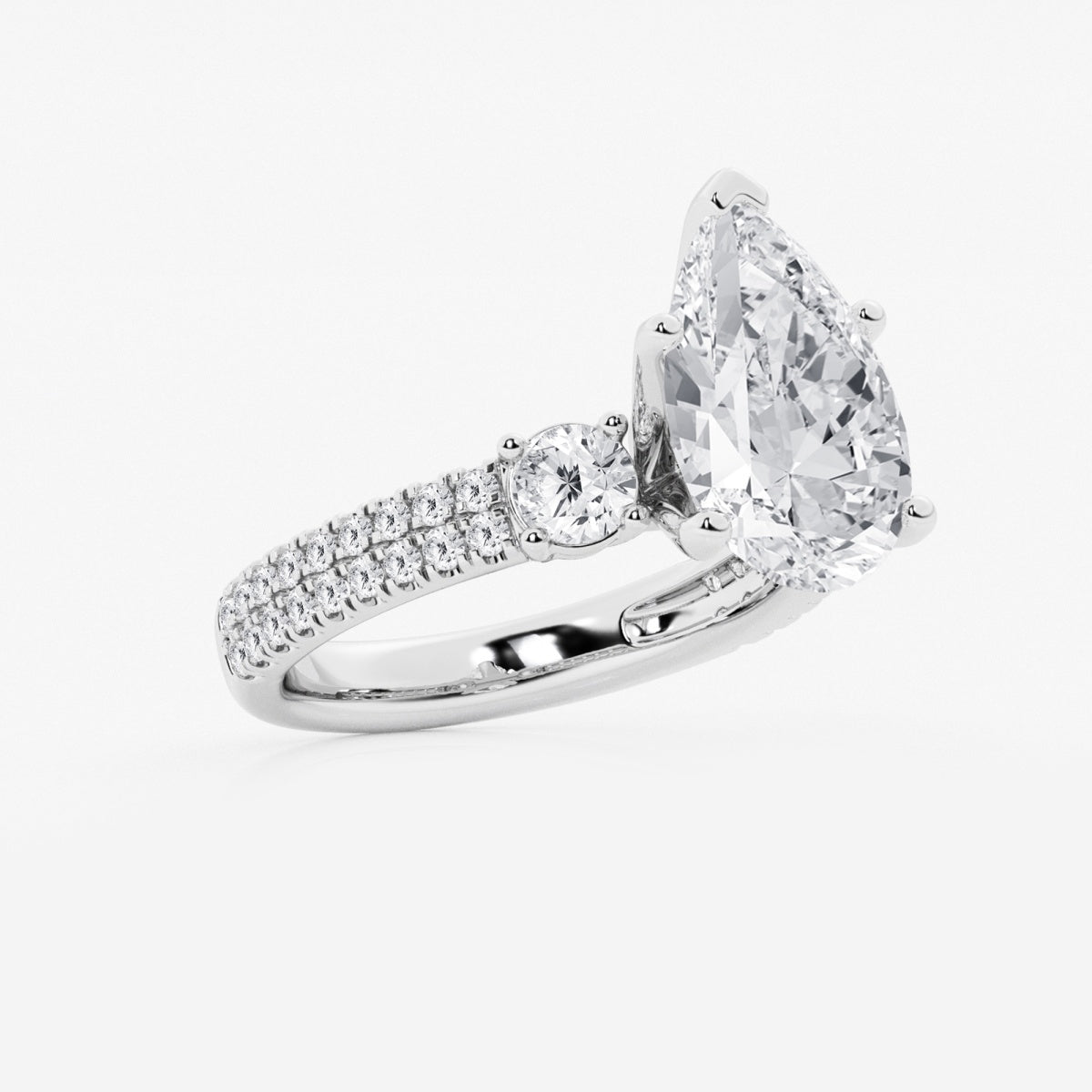 Vivienne - Double Row Accents Engagement Ring