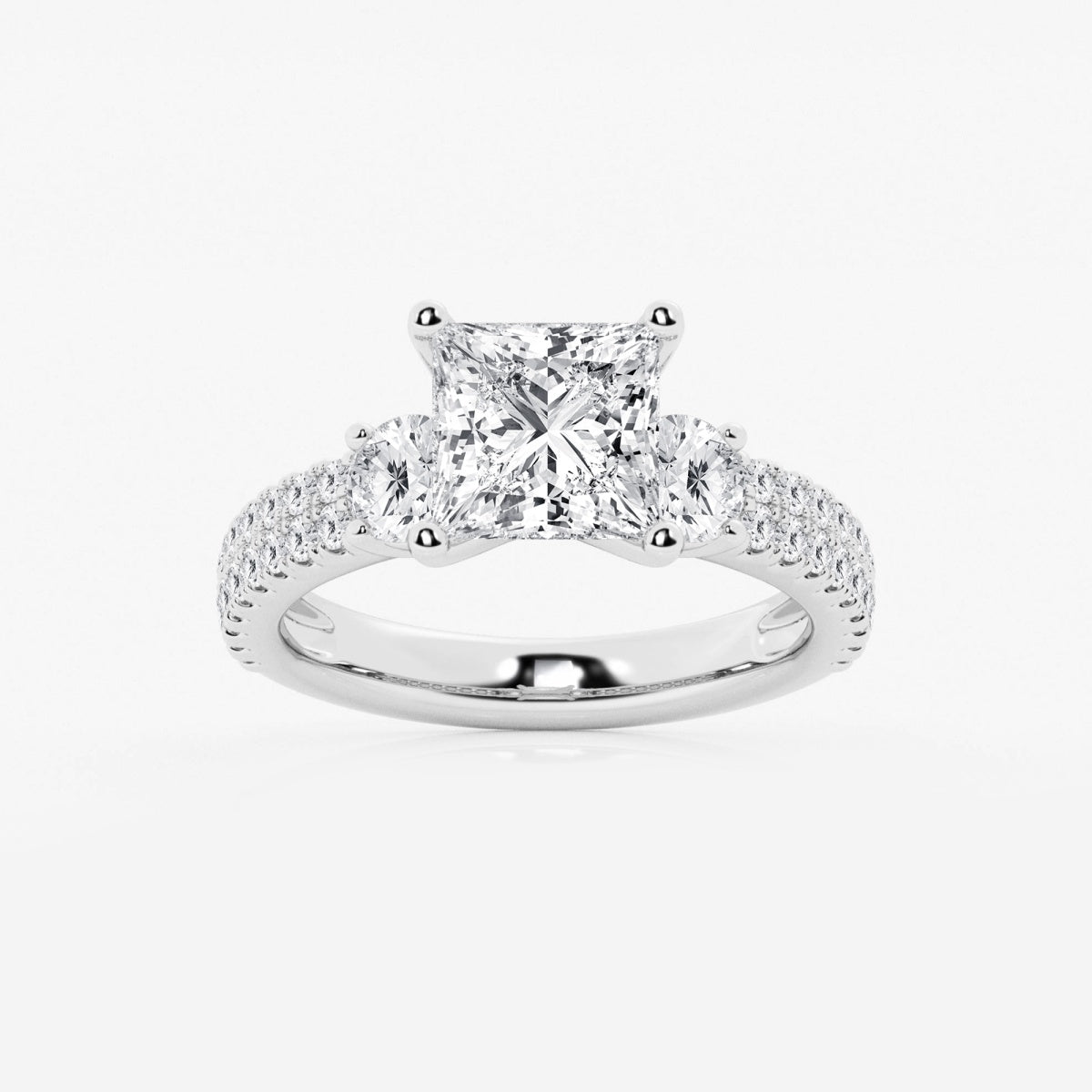 Vivienne - Double Row Accents Engagement Ring