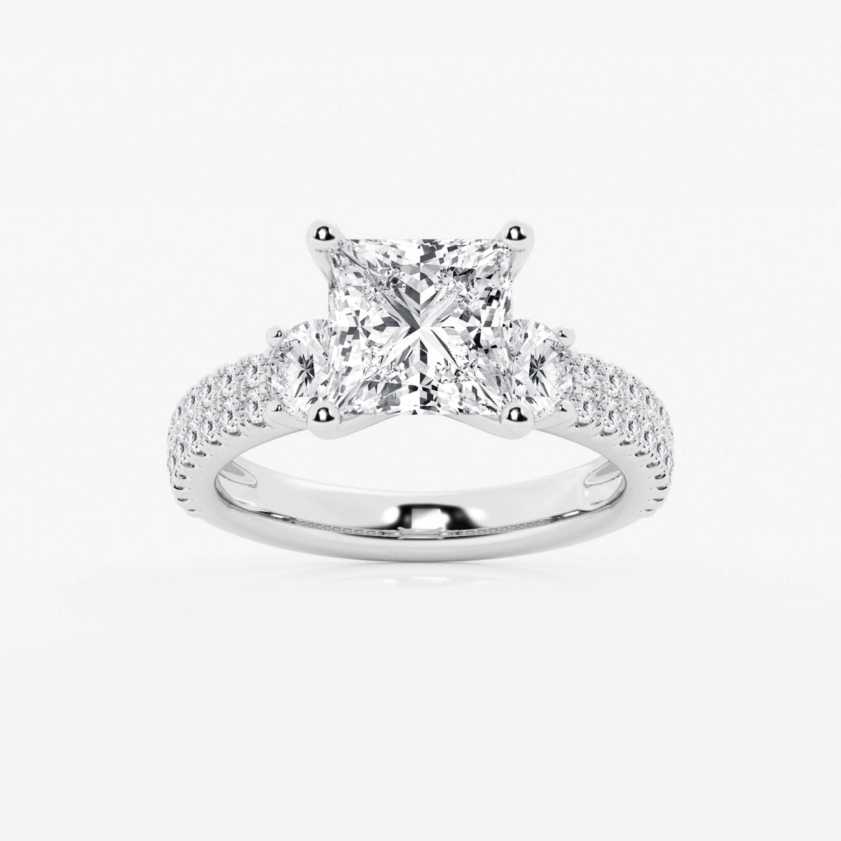 Vivienne - Double Row Accents Engagement Ring