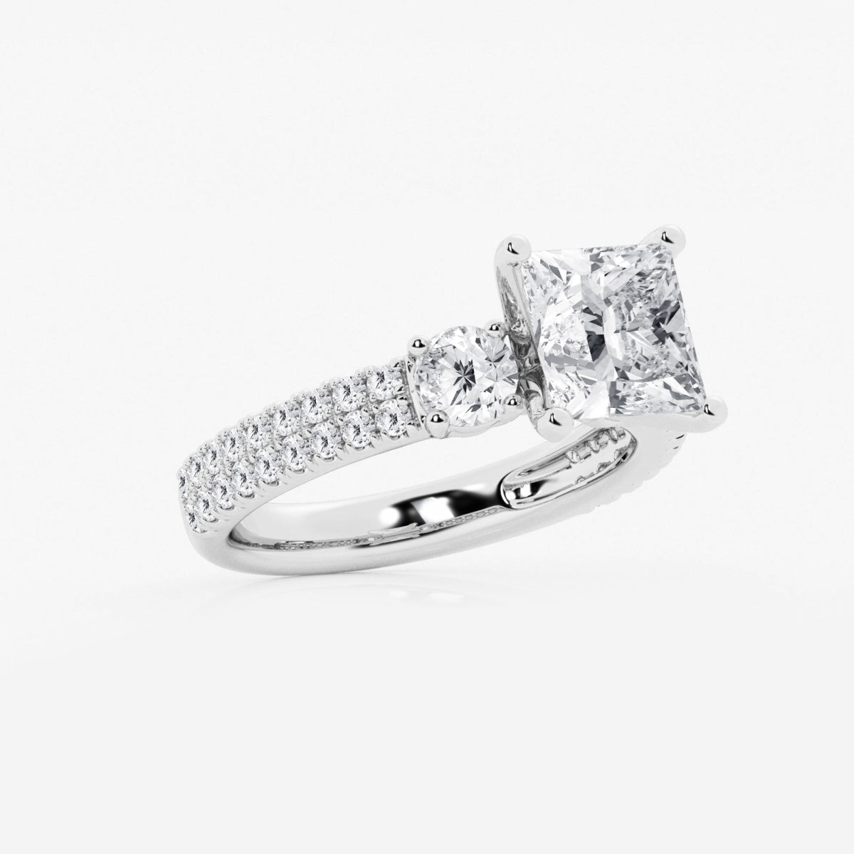 Vivienne - Double Row Accents Engagement Ring