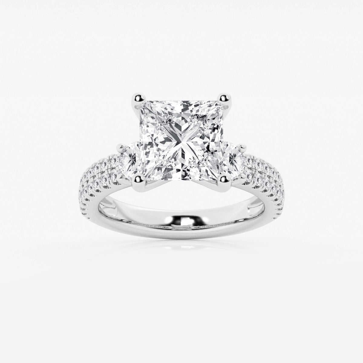 Vivienne - Double Row Accents Engagement Ring