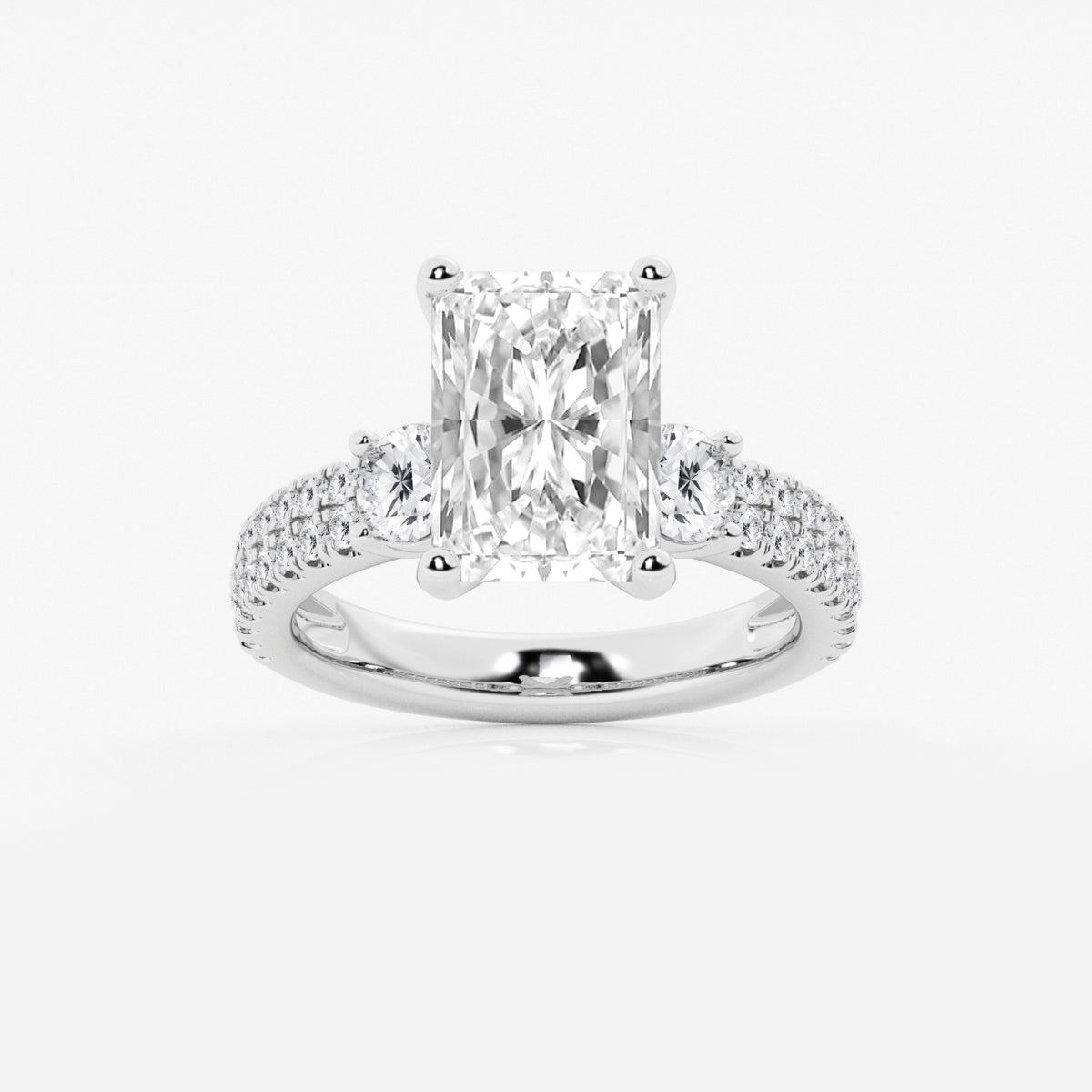 Vivienne - Double Row Accents Engagement Ring