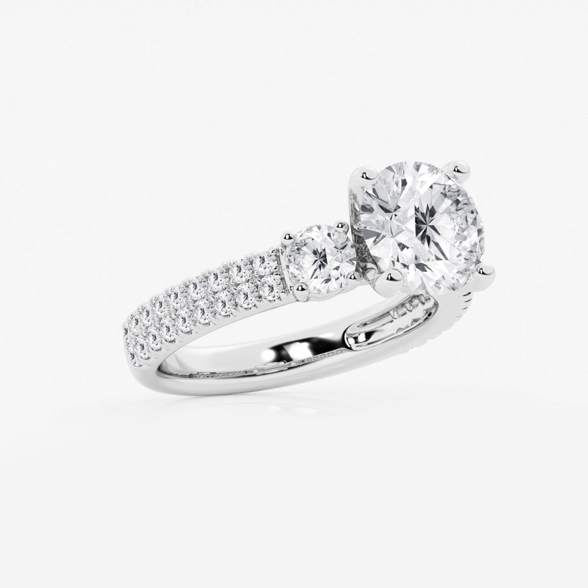 Vivienne - Double Row Accents Engagement Ring