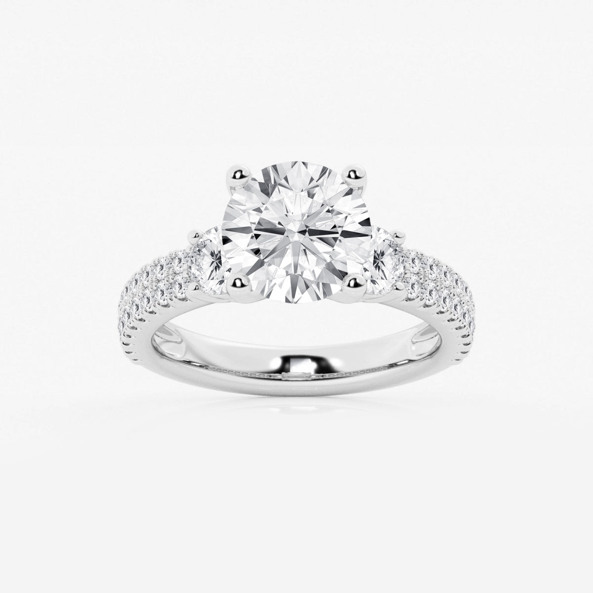 Vivienne - Double Row Accents Engagement Ring