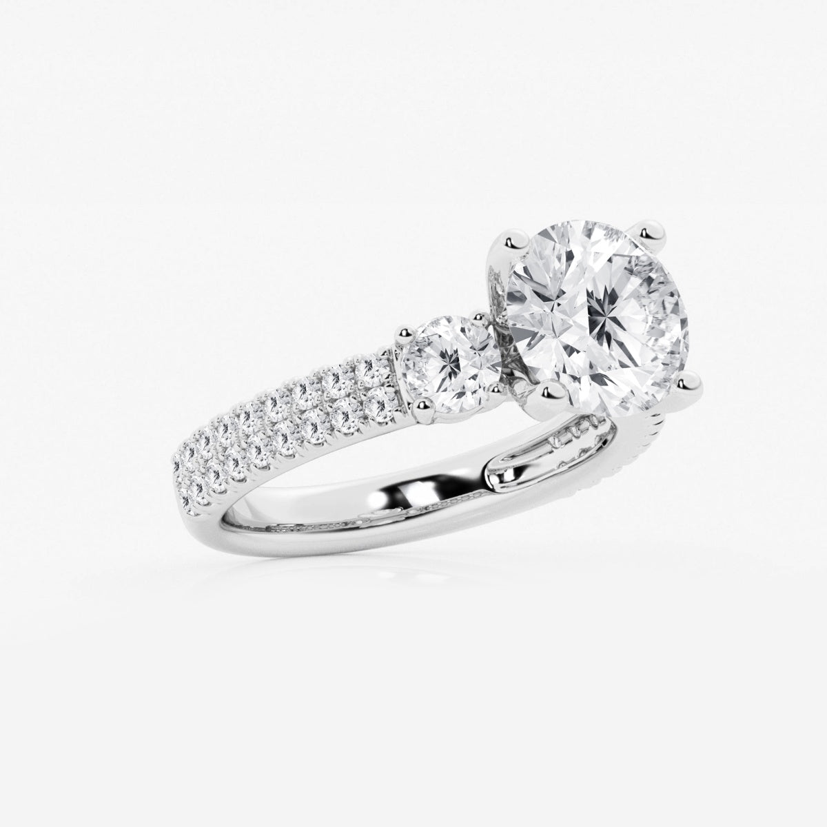 Vivienne - Double Row Accents Engagement Ring