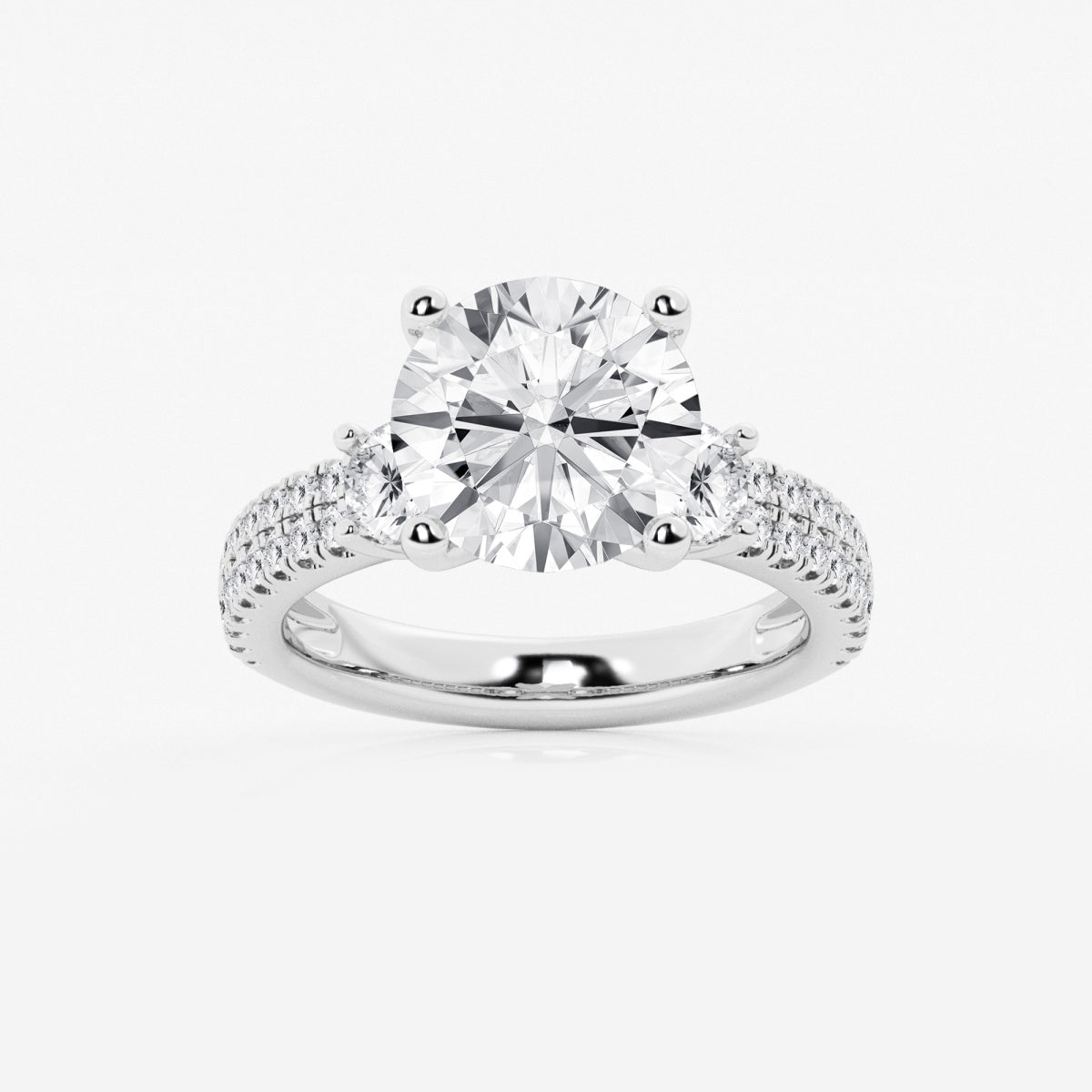 Vivienne - Double Row Accents Engagement Ring