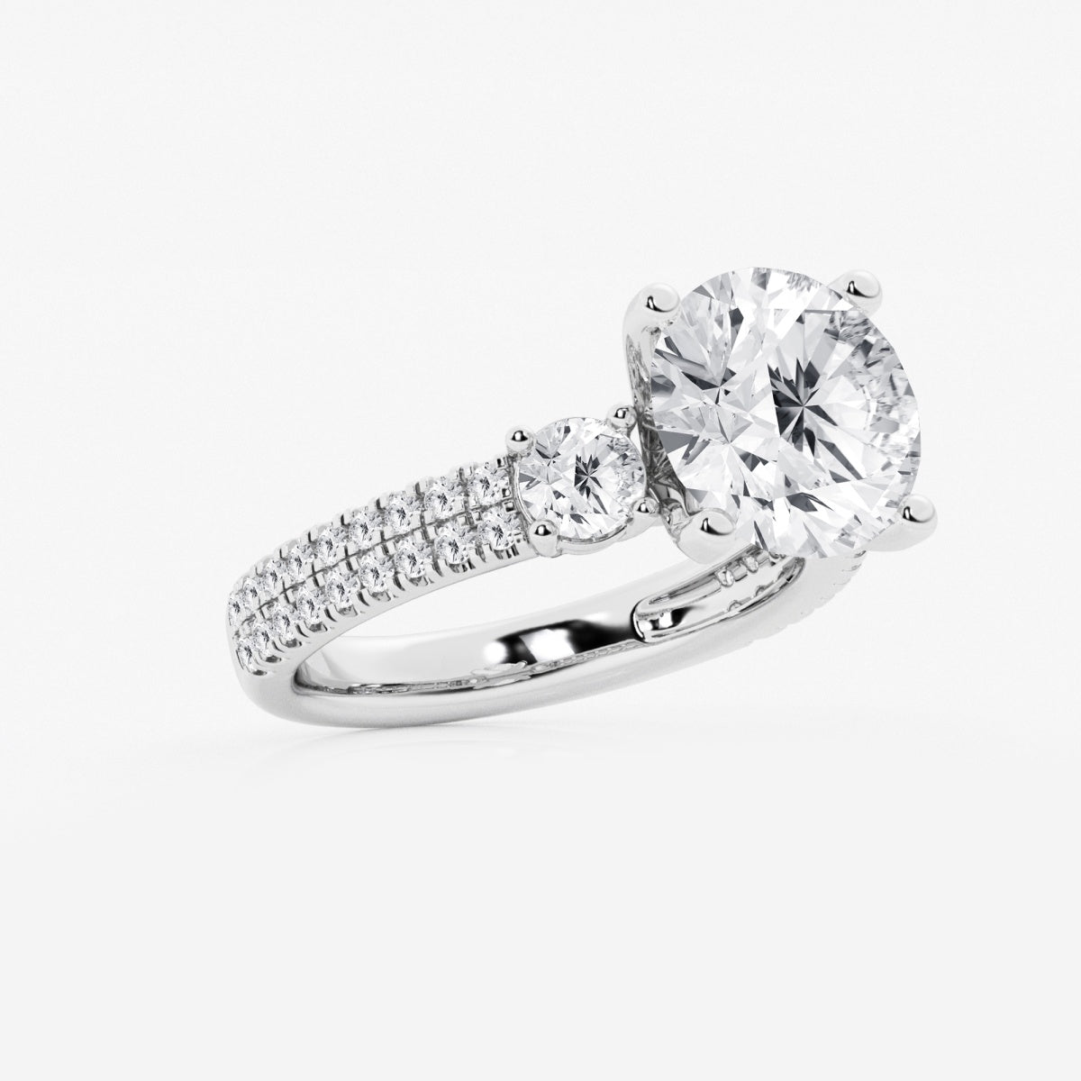 Vivienne - Double Row Accents Engagement Ring