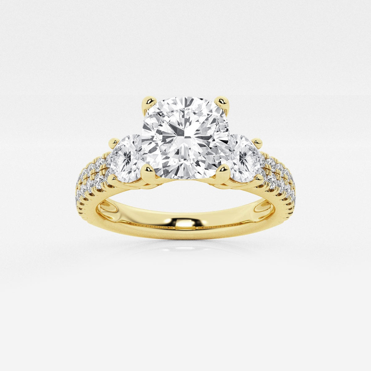 Vivienne - Double Row Accents Engagement Ring