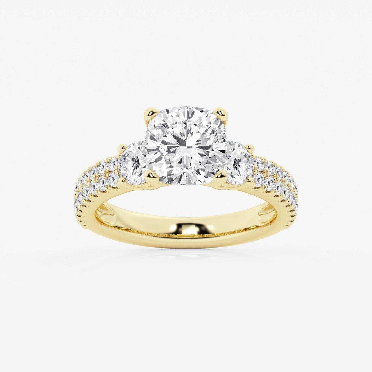 Vivienne - Double Row Accents Engagement Ring