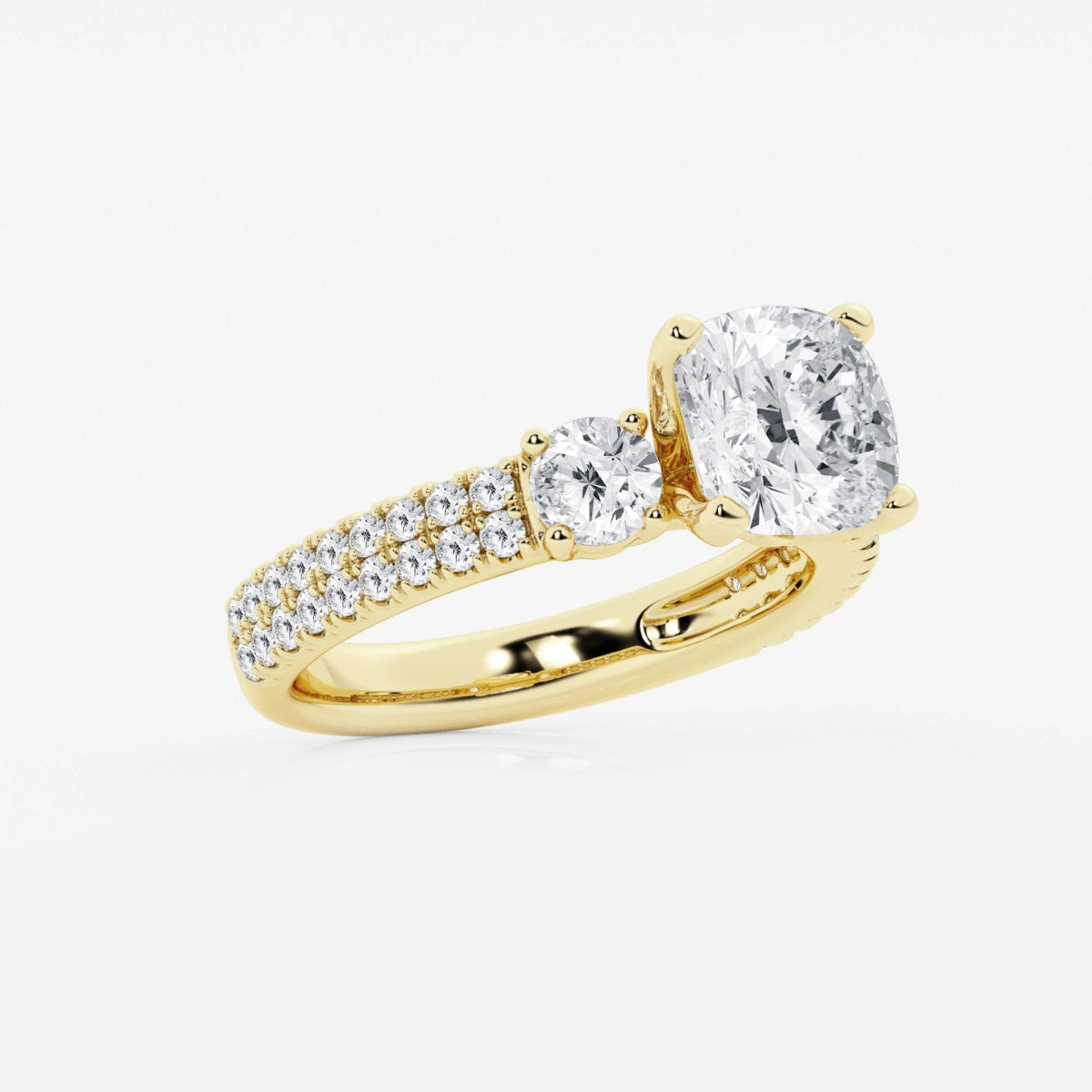 Vivienne - Double Row Accents Engagement Ring