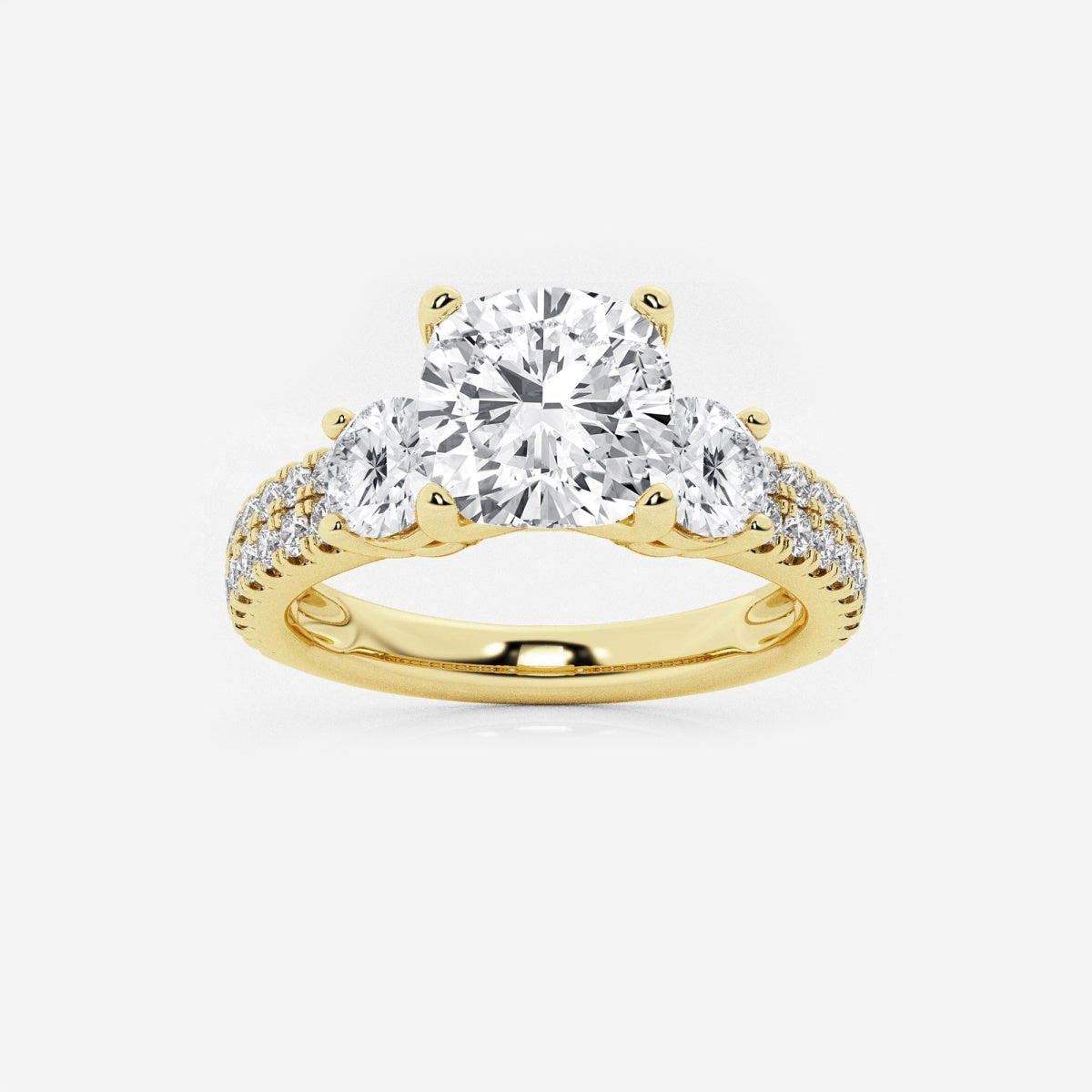 Vivienne - Double Row Accents Engagement Ring