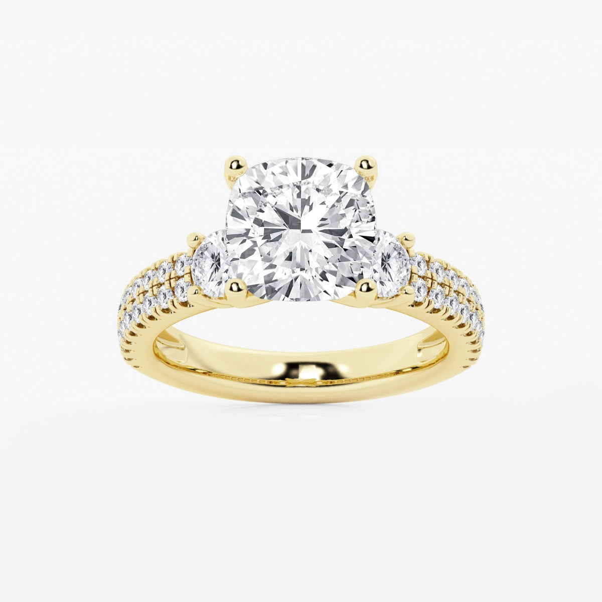 Vivienne - Double Row Accents Engagement Ring