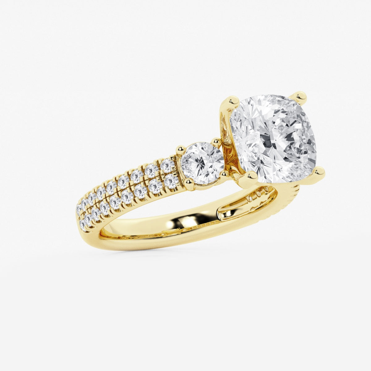 Vivienne - Double Row Accents Engagement Ring