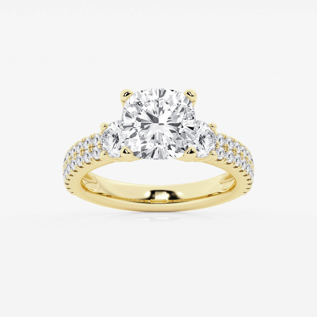 Vivienne - Double Row Accents Engagement Ring