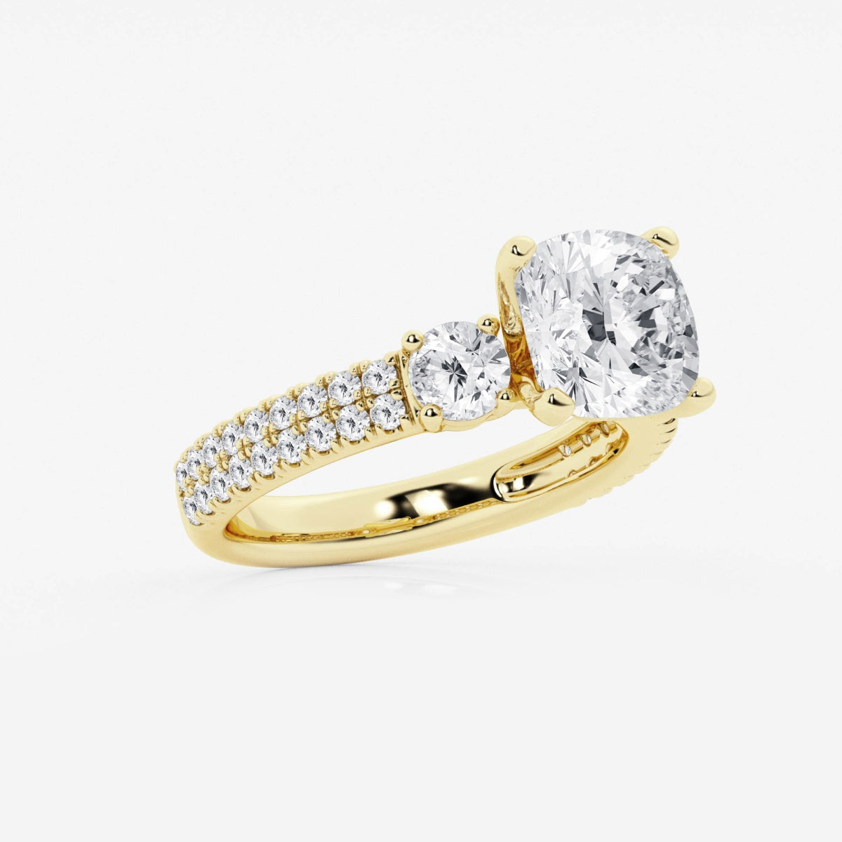 Vivienne - Double Row Accents Engagement Ring