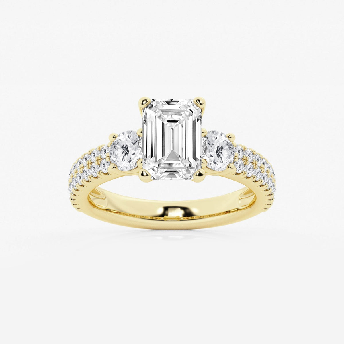 Vivienne - Double Row Accents Engagement Ring