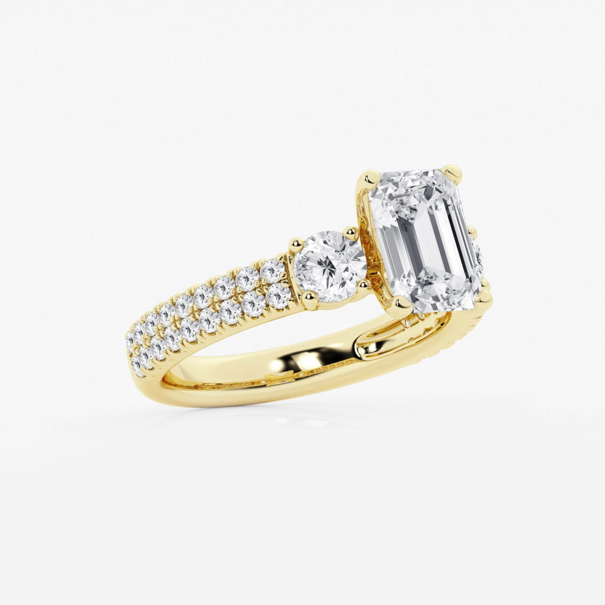 Vivienne - Double Row Accents Engagement Ring