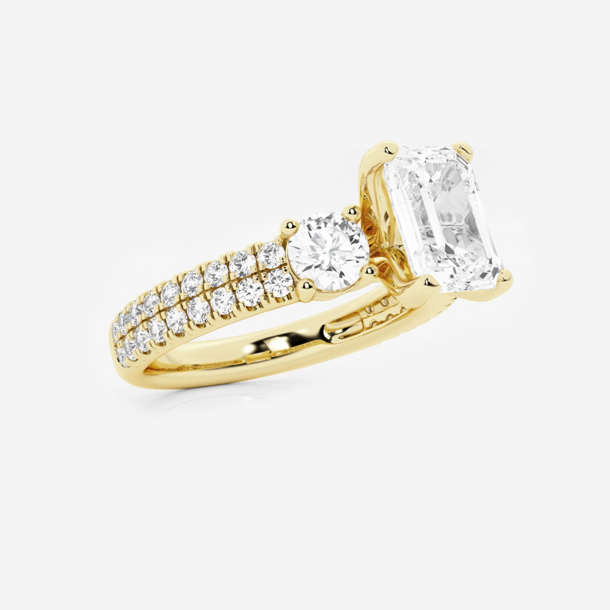 Vivienne - Double Row Accents Engagement Ring