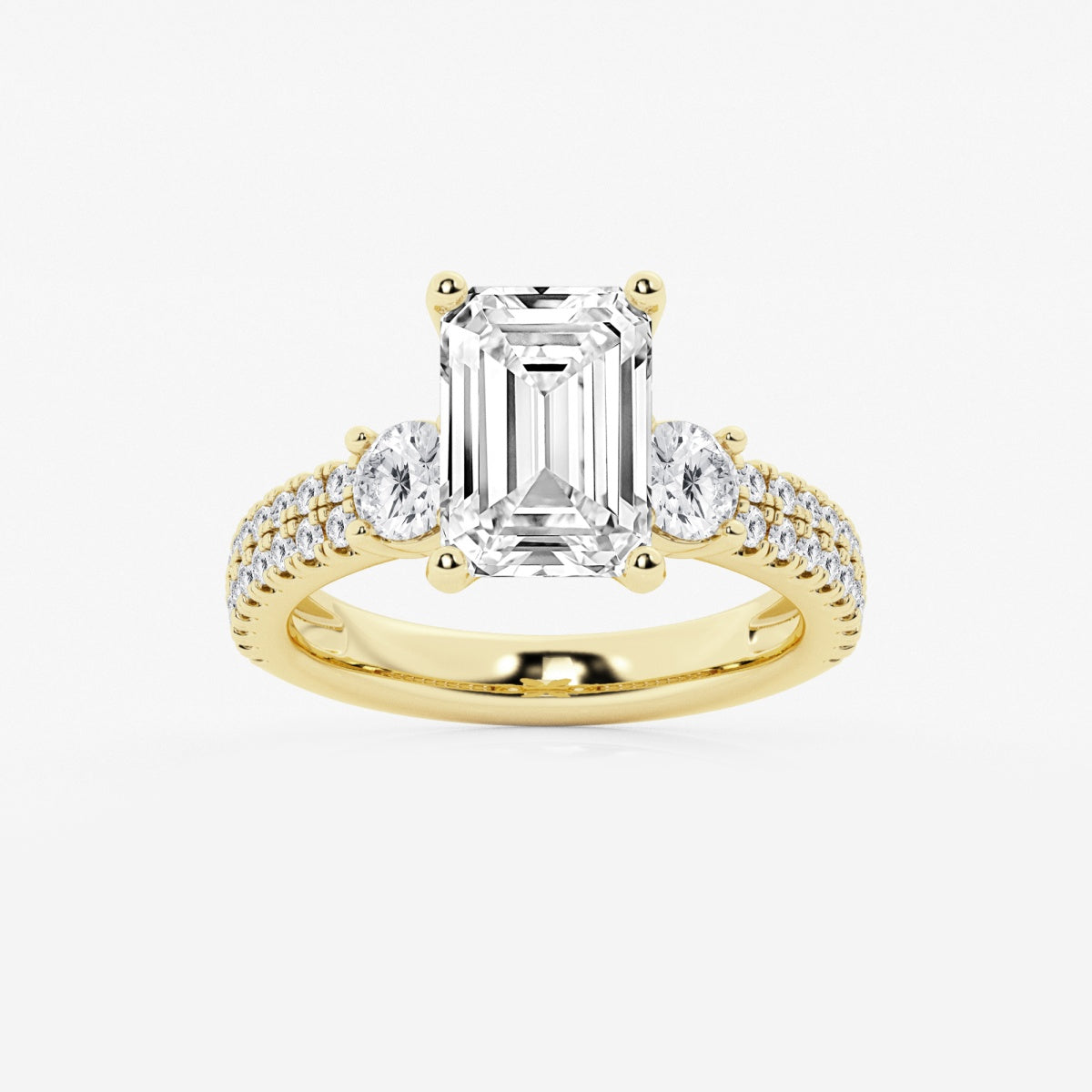 Vivienne - Double Row Accents Engagement Ring