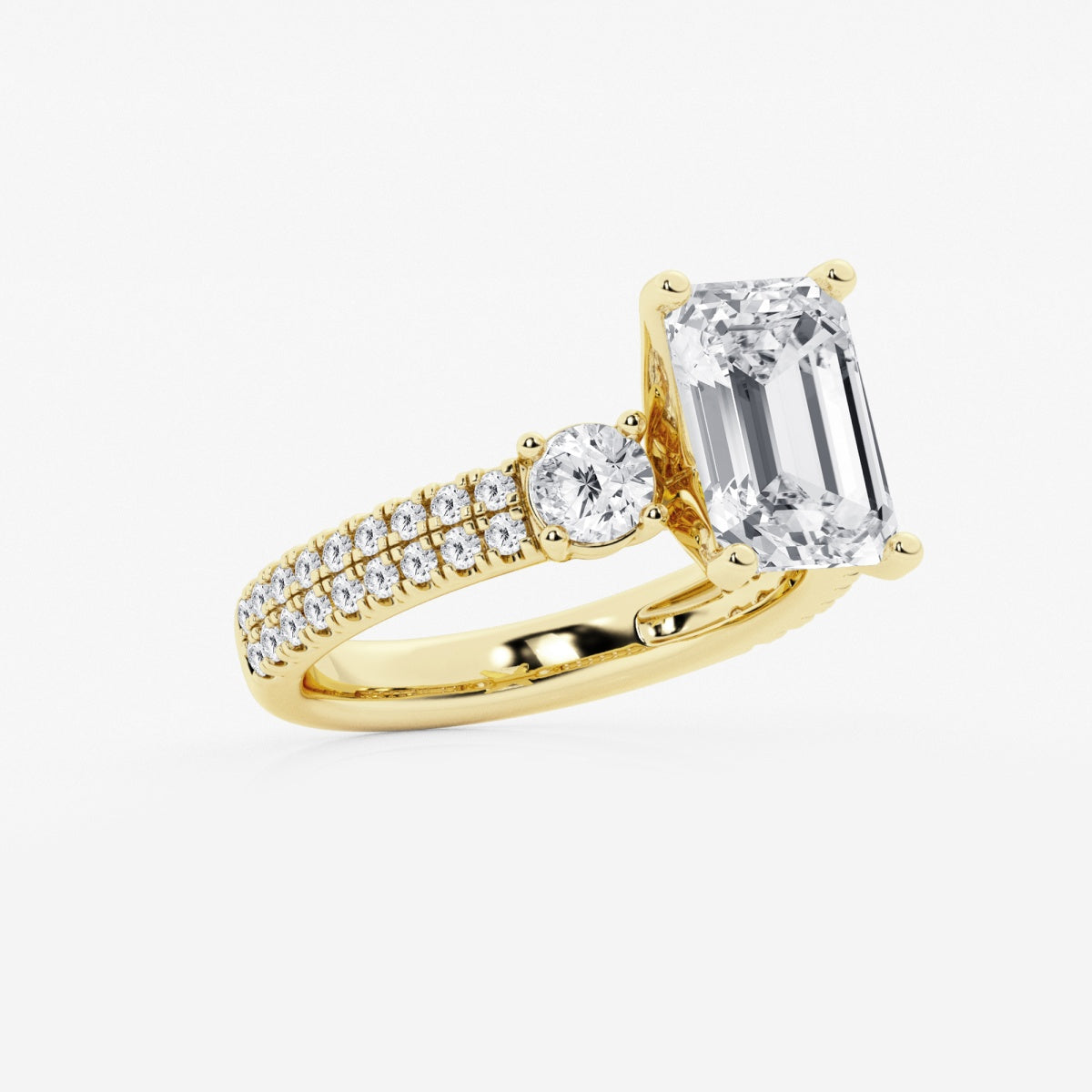 Vivienne - Double Row Accents Engagement Ring