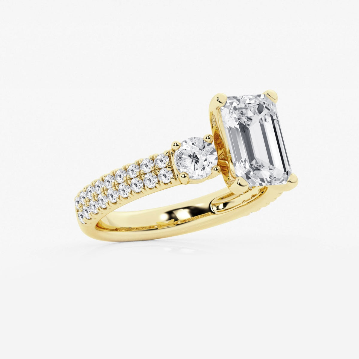 Vivienne - Double Row Accents Engagement Ring