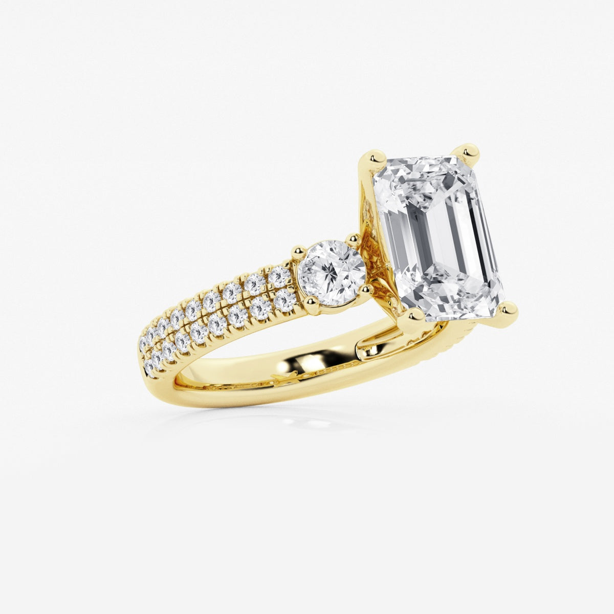 Vivienne - Double Row Accents Engagement Ring