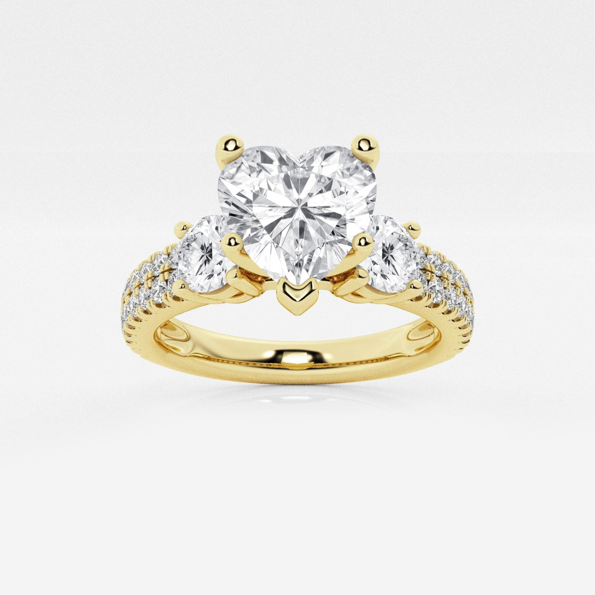 Vivienne - Double Row Accents Engagement Ring