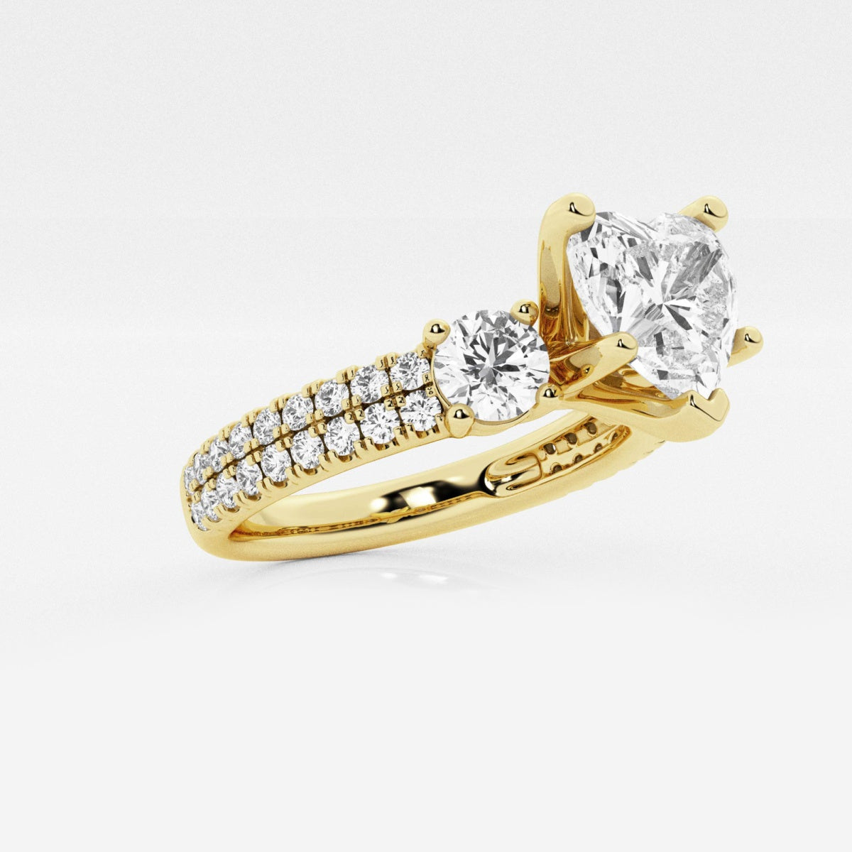 Vivienne - Double Row Accents Engagement Ring