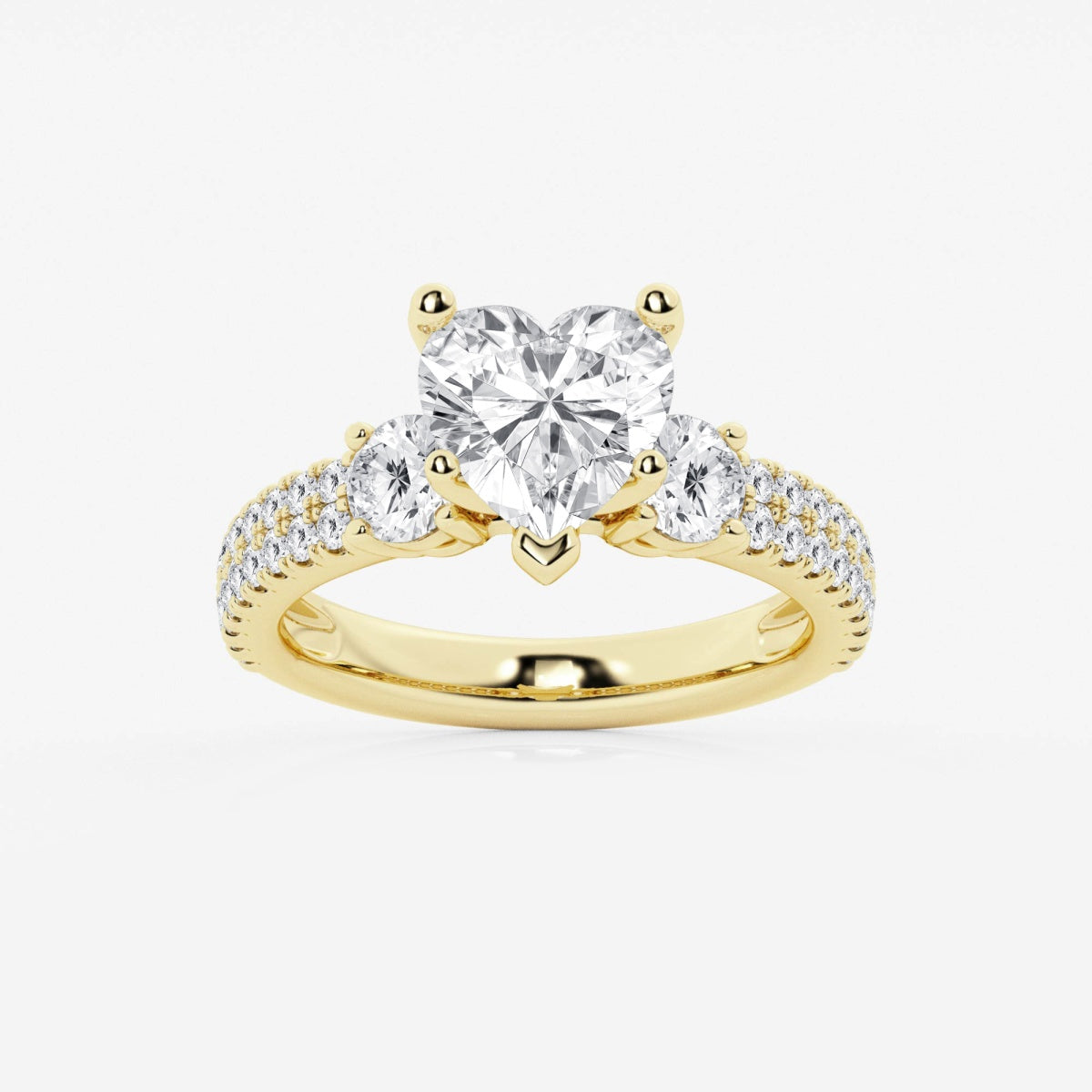 Vivienne - Double Row Accents Engagement Ring