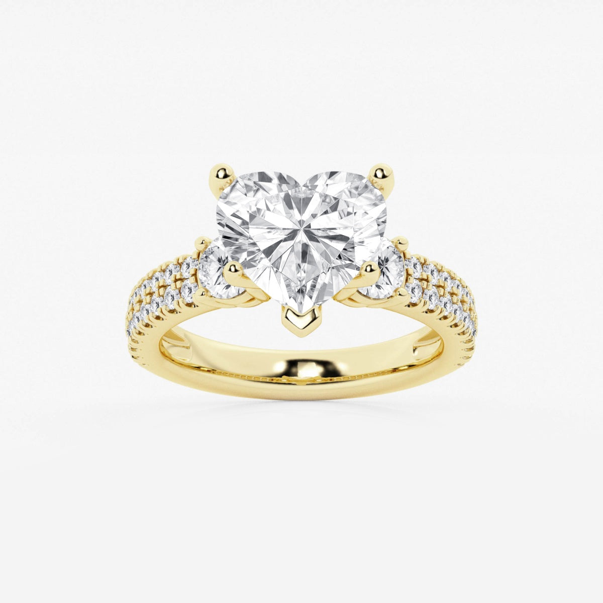 Vivienne - Double Row Accents Engagement Ring