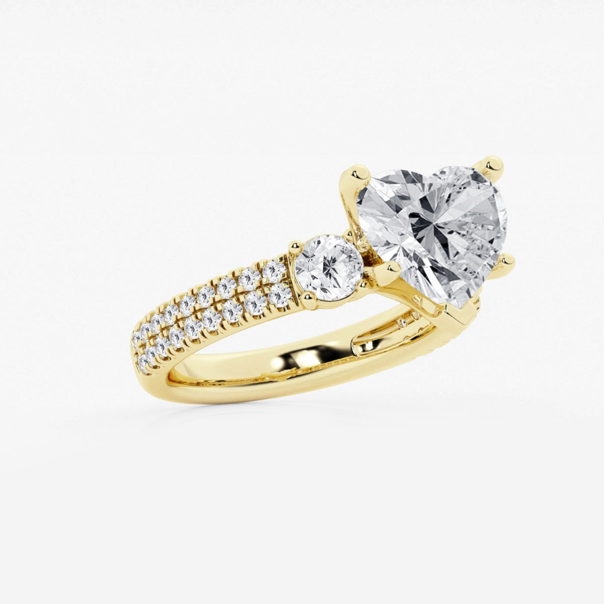 Vivienne - Double Row Accents Engagement Ring