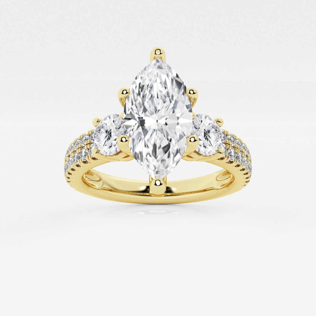 Vivienne - Double Row Accents Engagement Ring