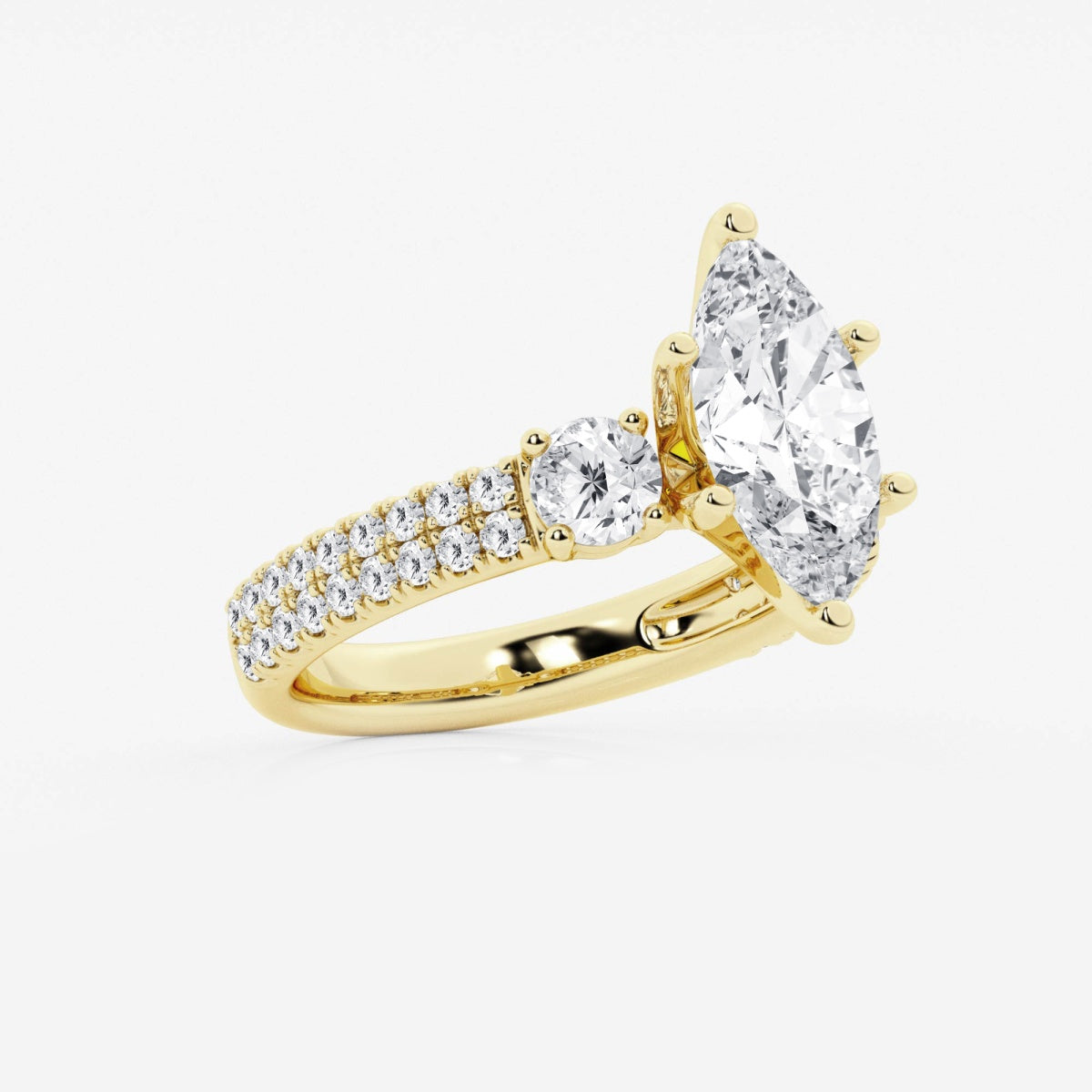 Vivienne - Double Row Accents Engagement Ring