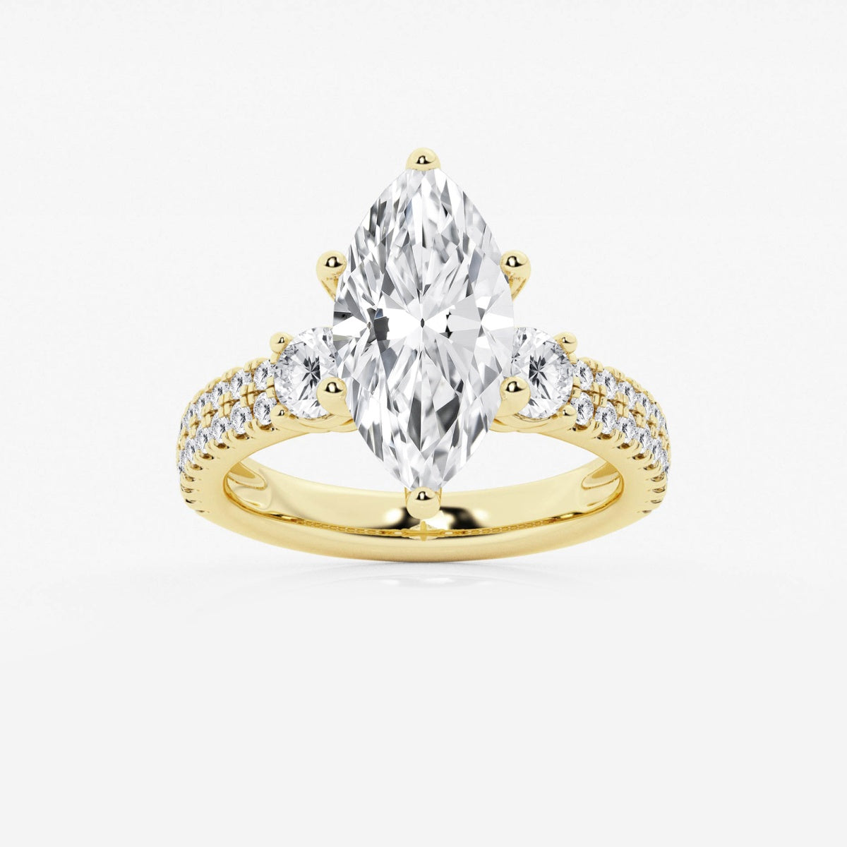 Vivienne - Double Row Accents Engagement Ring